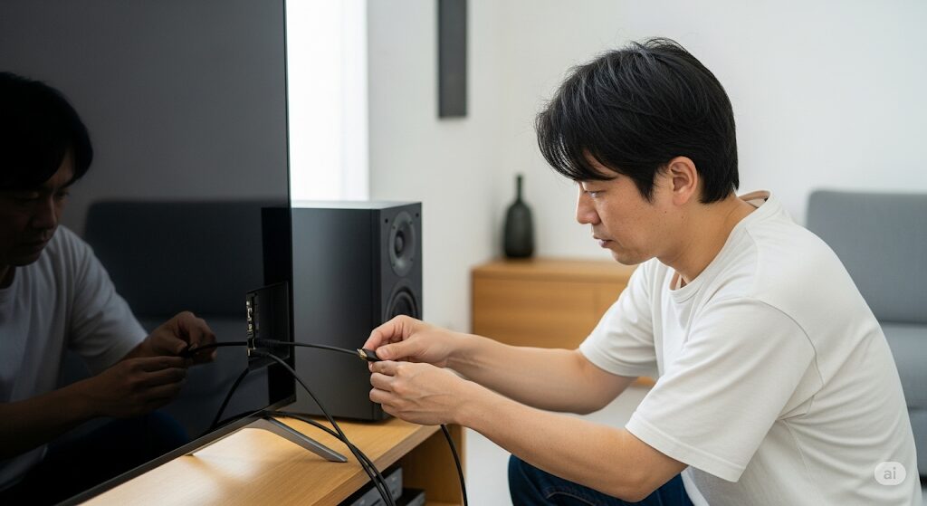 テレビとの簡単な接続方法を解説