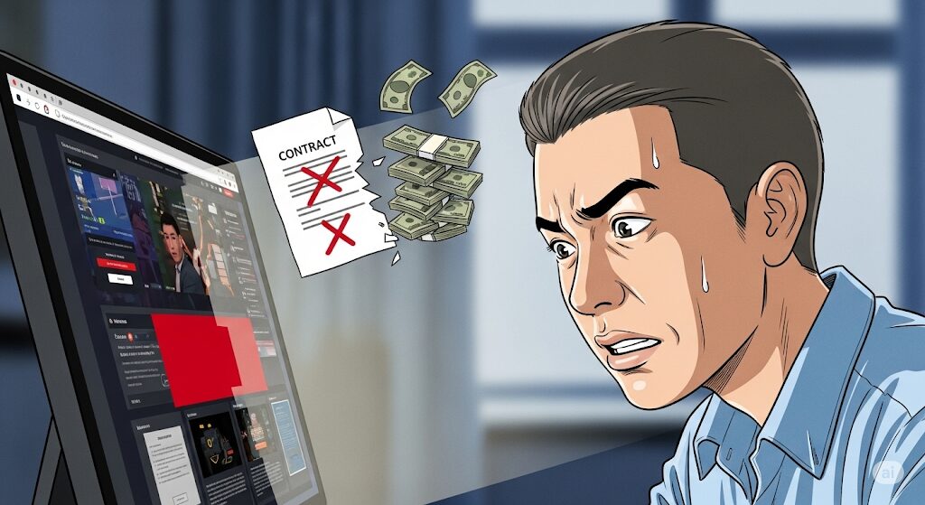 悪い評判が目立つ業者の共通点に対応する画像を生成しました。