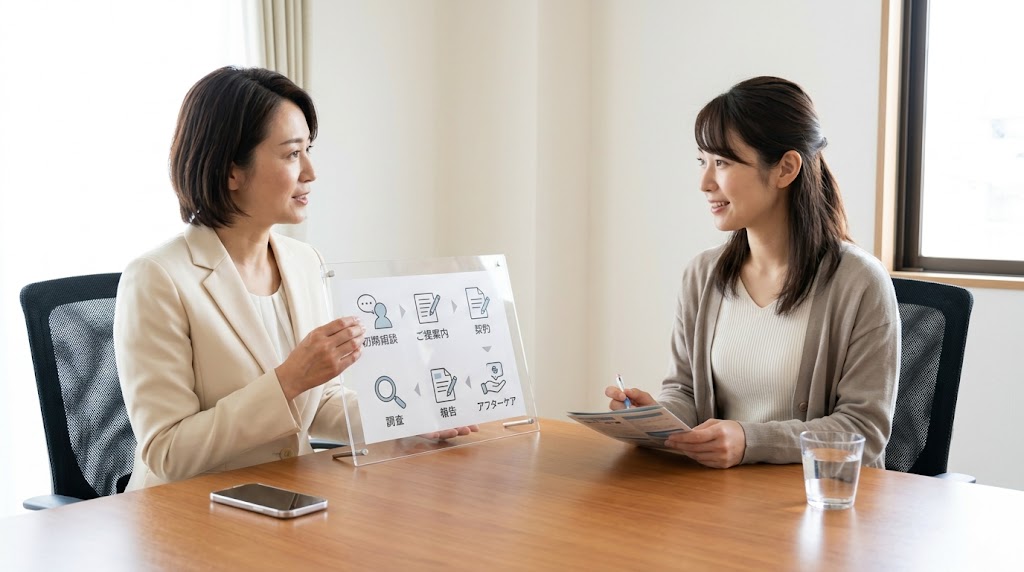相談から依頼までのステップと流れ
